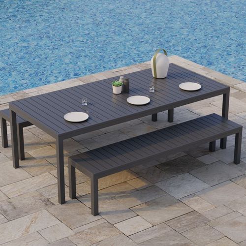 Halki Bench Seat - Outdoor - 190cm - Charcoal