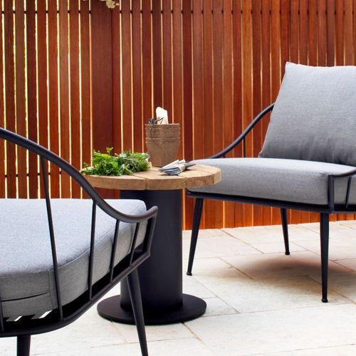 Mill Pedestal Outdoor Side Table