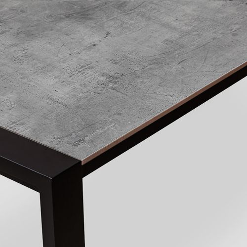 Marlborough Large Matte Black Outdoor Dining Table