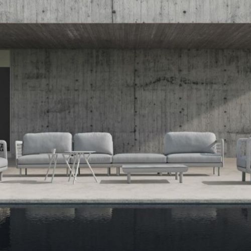 Club Aluminium Ceramic Top - Outdoor Coffee Table