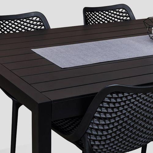 Whangamata Dining Table in Matte Black