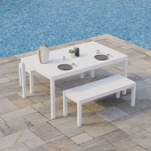 Halki Bench Seat - Outdoor - 120cm - White