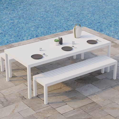 Halki Bench Seat - Outdoor - 190cm - White