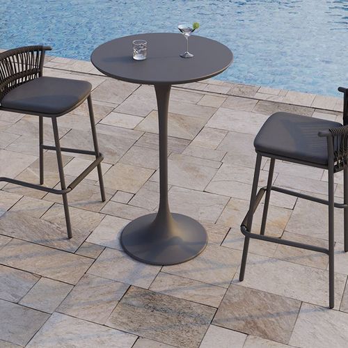 Minori Outdoor High Bar Table - Charcoal