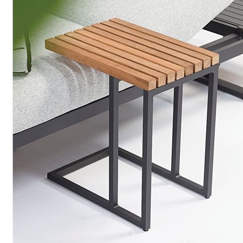 Cube Outdoor Side Table - Charcoal