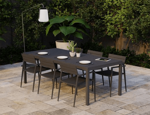 Halki Table - Outdoor - 220cm x 100cm - Charcoal