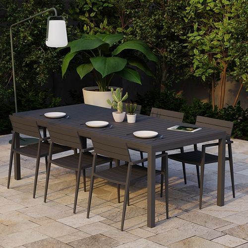 Halki Table - Outdoor - 220cm x 100cm - Charcoal