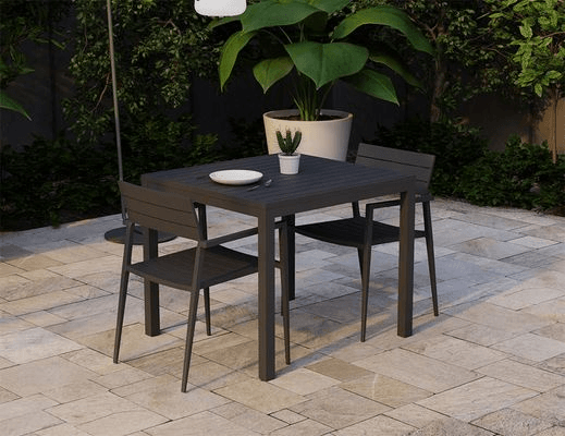 Halki Table - Outdoor - 90cm x 90cm - Charcoal