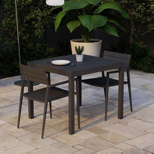 Halki Table - Outdoor - 90cm x 90cm - Charcoal
