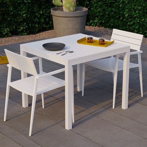Halki Table - Outdoor - 90cm x 90cm - White