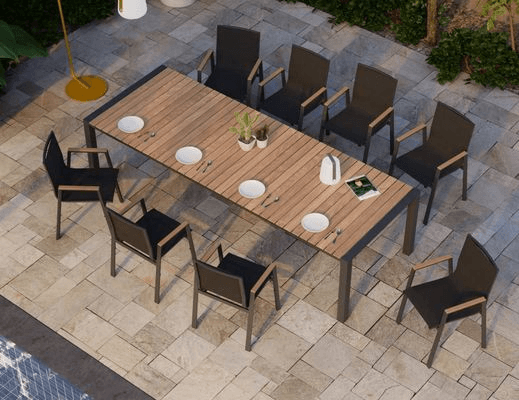 Vydel Table - Outdoor - 300cm x 110cm - Charcoal