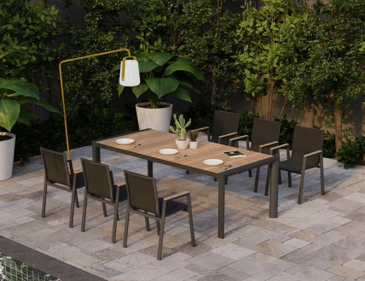 Vydel Table - Outdoor - 220cm x 100cm - Charcoal