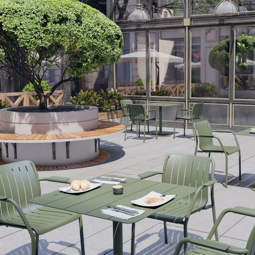 Roku Cafe Table - Outdoor - Eucalyptus Green - 65 x 65cm Table Top
