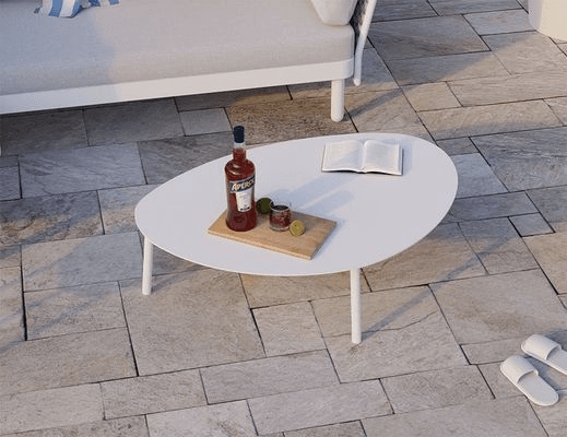 Cetara Coffee Table - Outdoor - White - Large