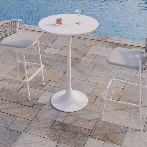 Minori Outdoor High Bar Table -White