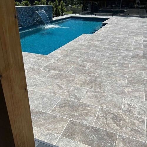 Silver Travertine Pavers