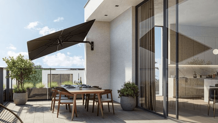Umbrosa Paraflex UX Wallmounted Umbrella