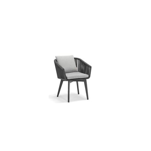 Diva Outdoor Aluminium And Rope Dining Arm Chair