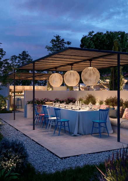 Nans 80cm Outdoor Ceiling Light