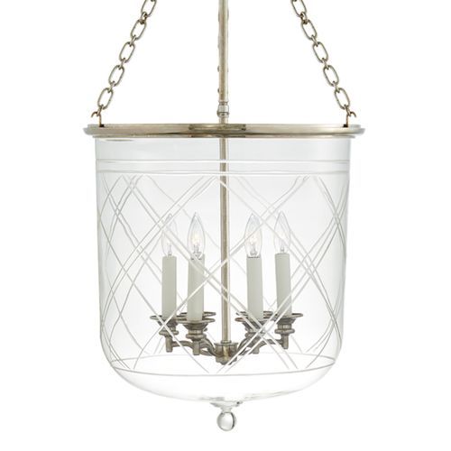 Cambridge Large Smoke Bell Lantern – Silver
