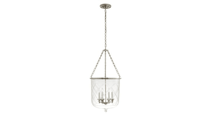 Cambridge Large Smoke Bell Lantern – Silver