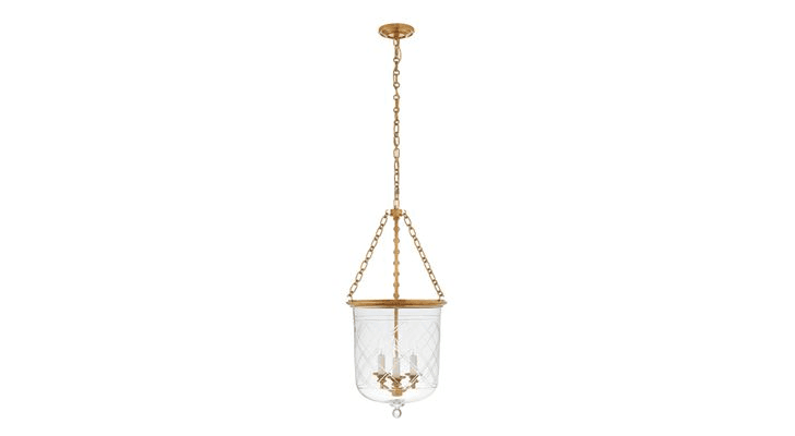 Cambridge Medium Smoke Bell Lantern – Brass