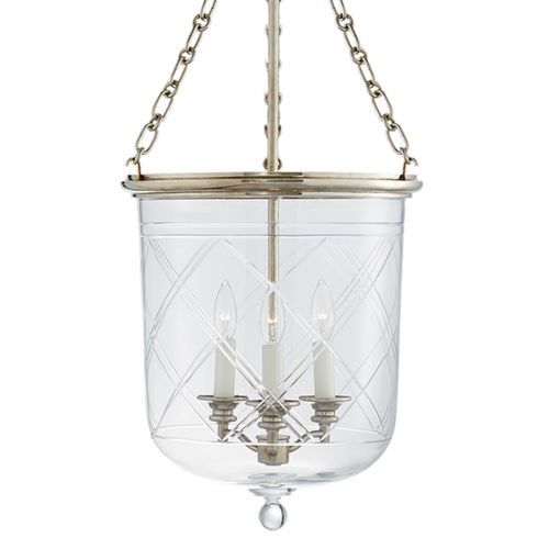 Cambridge Medium Smoke Bell Lantern – Silver