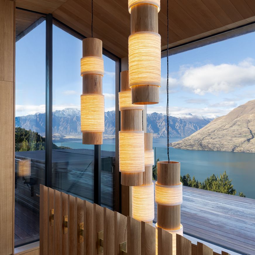 Circlet Timber & Wool Pendant Light