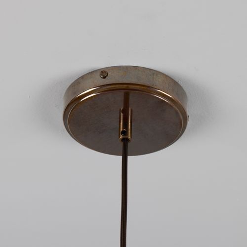 Bog Oak Matt White Striped Pendant Light
