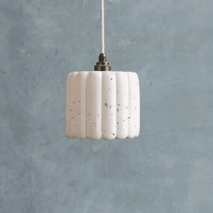 Ribbed Crete Pendant Light
