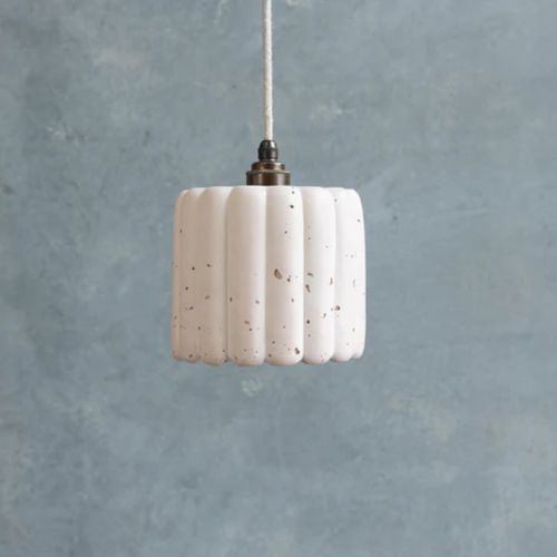 Ribbed Crete Pendant Light