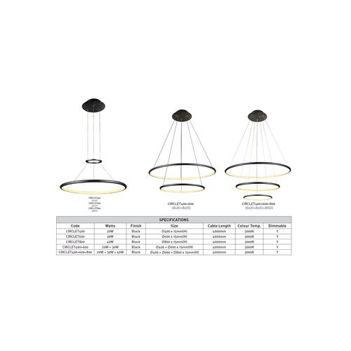 LED Circlet Pendant