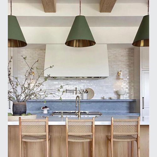 Monaco Brass Pendant Green