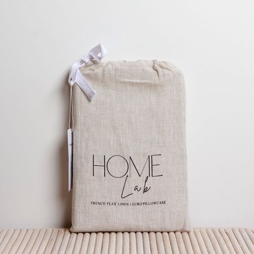 100% French Flax Linen Euro Pillowcase - Natural Oat