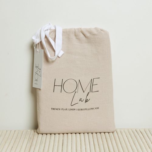 100% French Flax Linen Euro Pillowcase - Latte