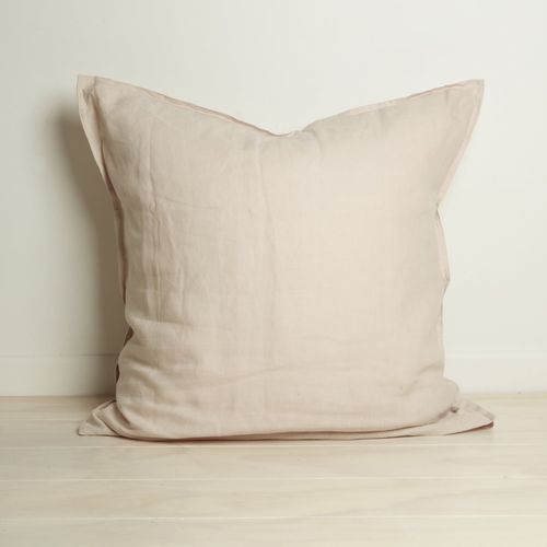 100% French Flax Linen Euro Pillowcase - Latte