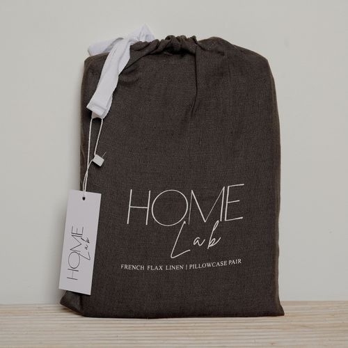 100% French Flax Linen Pillowcase Pair Pillowcase- Deep Moss