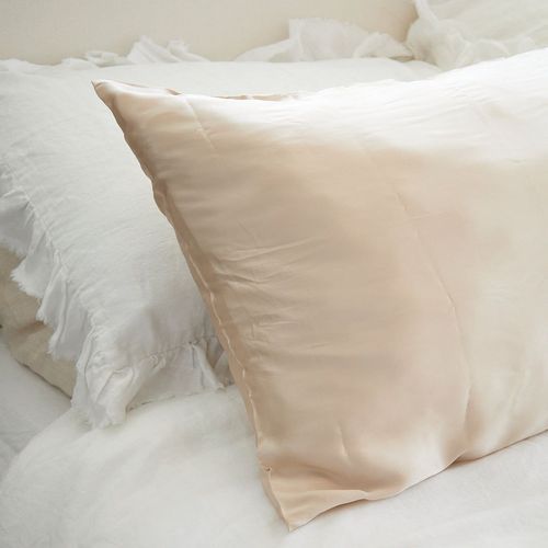 100% Pure Silk Pillowcase Pair - Champagne