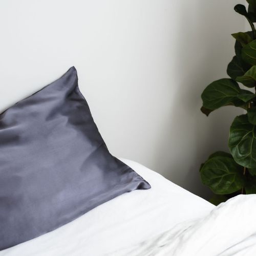 100% Pure Silk Pillowcase - Charcoal