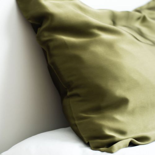 100% Pure Silk Pillowcase - Olive