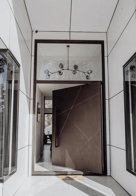 Iron Pivot Entry Doors - Galvanised
