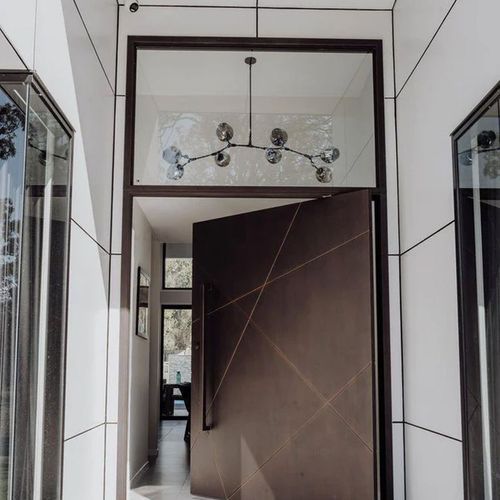 Iron Pivot Entry Doors - Galvanised