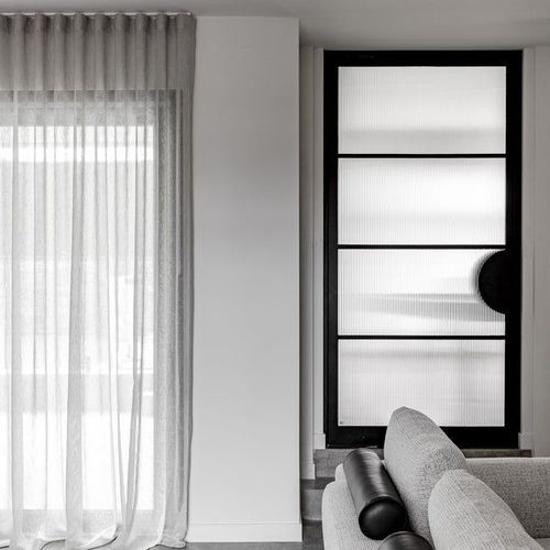 Steel Frame Glass Pivot Doors - Galvanised FPS50