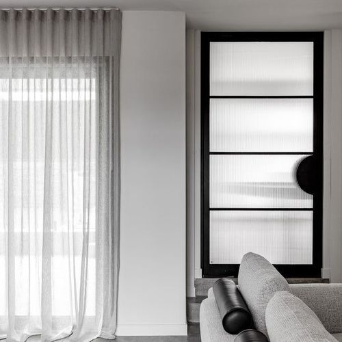 Steel Frame Glass Pivot Doors - Galvanised FPS50