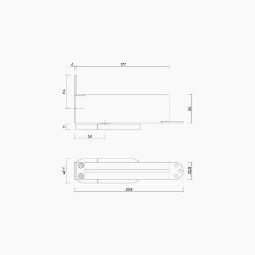 Concealed Hydraulic Pivot Closer Size 3 Hold Open D50093MBLK