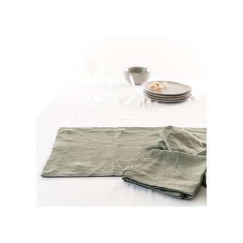 100% French Flax Linen Placemat Set 4- Lichen