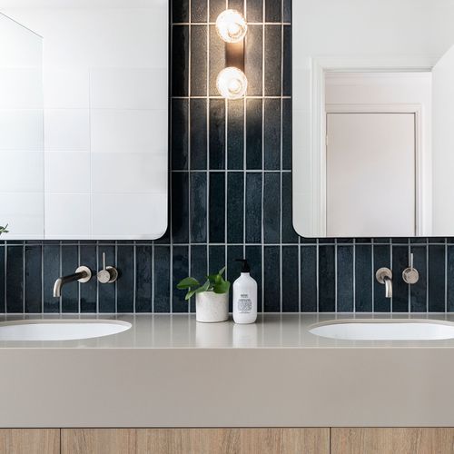 Motto Dark Blue Subway Tile
