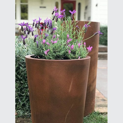 Corten Tapered Cylinder Planter
