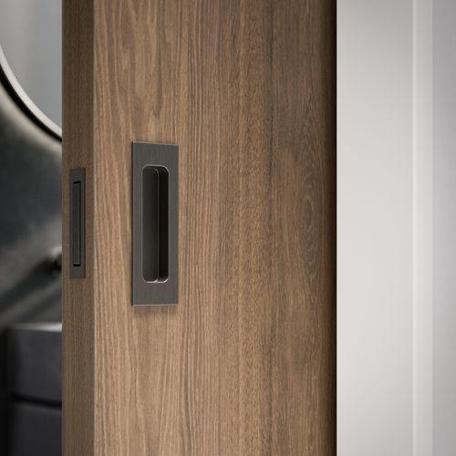 Cavity Slider Edge Pull | Brushed Gunmetal