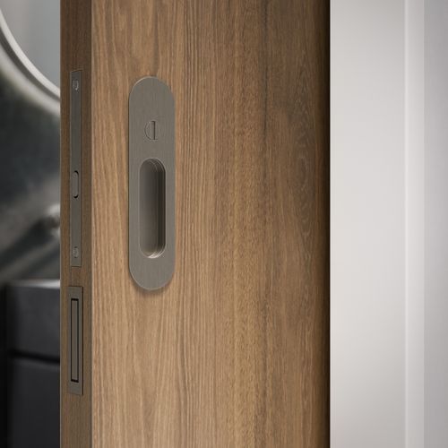 Cavity Slider Edge Pull | Brushed Gunmetal